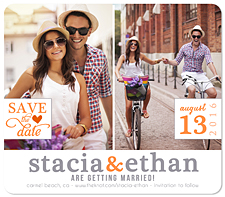 "Charming Tabs" Save the Date Magnet